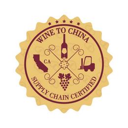 WINE TO CHINA CA SUPPLY CHAIN CERTIFIED trademark