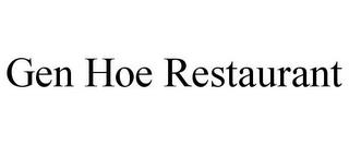 GEN HOE RESTAURANT trademark