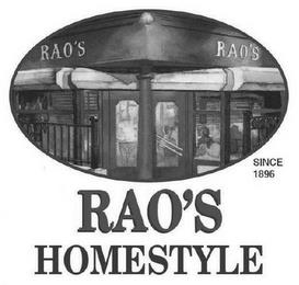 RAO'S HOMESTYLE SINCE 1896 trademark