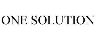 ONE SOLUTION trademark