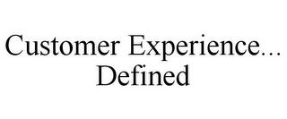 CUSTOMER EXPERIENCE... DEFINED trademark