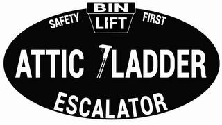 ATTIC LADDER BIN LIFT ESCALATOR SAFETY FIRST trademark