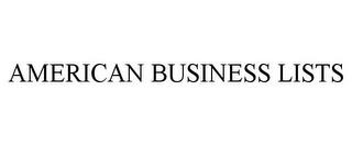 AMERICAN BUSINESS LISTS trademark