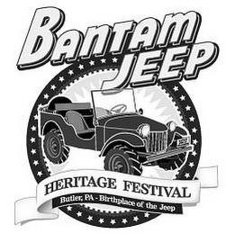 BANTAM JEEP HERITAGE FESTIVAL BUTLER, PA - BIRTHPLACE OF THE JEEP trademark