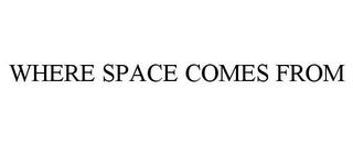 WHERE SPACE COMES FROM trademark