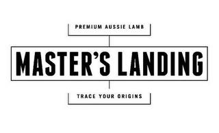 PREMIUM AUSSIE LAMB MASTER'S LANDING TRACE YOUR ORIGINS trademark