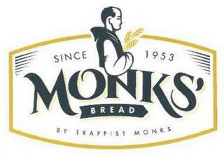 SINCE 1953 MONKS' BREAD BY TRAPPIST MONKS trademark