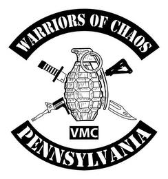 WARRIORS OF CHAOS VMC PENNSYLVANIA trademark