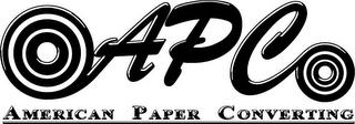 A P C AMERICAN PAPER CONVERTING trademark