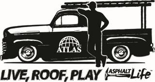 ATLAS, LIVE, ROOF, PLAY, ASPHALT, LIFE trademark