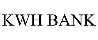 KWH BANK trademark