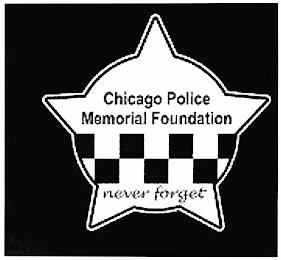 CHICAGO POLICE MEMORIAL FOUNDATION NEVER FORGET trademark