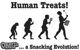 OMG HUMAN TREATS! OMG'S ... A SNACKING EVOLUTION! trademark