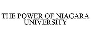 THE POWER OF NIAGARA UNIVERSITY trademark