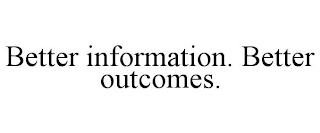 BETTER INFORMATION. BETTER OUTCOMES. trademark