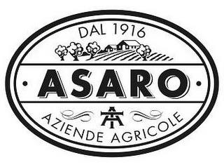 DAL 1916 · ASARO · AT AZIENDE AGRICOLE trademark