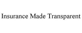 INSURANCE MADE TRANSPARENT trademark