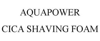 AQUAPOWER CICA SHAVING FOAM trademark