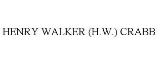 HENRY WALKER (H.W.) CRABB trademark