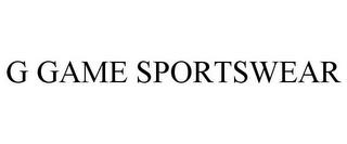 G GAME SPORTSWEAR trademark