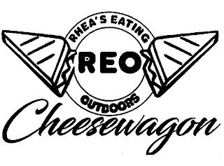 REO CHEESEWAGON RHEA'S EATING OUTDOORS trademark