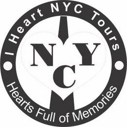 I HEART NYC TOURS HEARTS FULL OF MEMORIES I NYC trademark