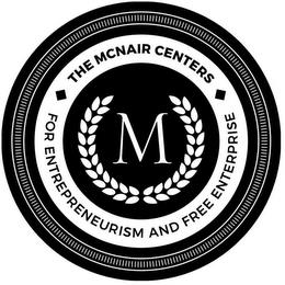 THE MCNAIR CENTERS FOR ENTREPRENEURISM AND FREE ENTERPRISE M trademark