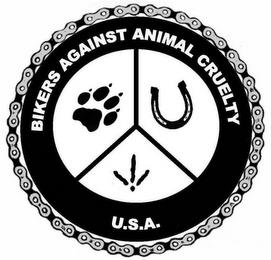 BIKERS AGAINST ANIMAL CRUELTY U.S.A. trademark