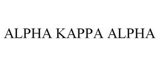 ALPHA KAPPA ALPHA trademark