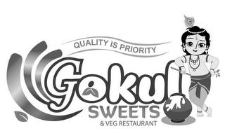 QUALITY IS PRIORITY GOKUL SWEETS & VEG RESTAURANT trademark