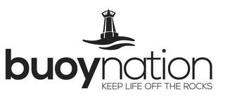 BUOYNATION KEEP LIFE OFF THE ROCKS trademark