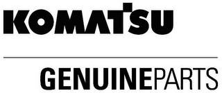 KOMATSU GENUINEPARTS trademark