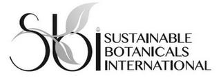 SBI SUSTAINABLE BOTANICALS INTERNATIONAL trademark