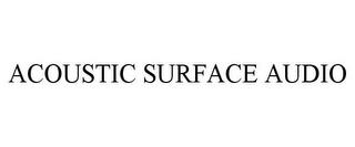 ACOUSTIC SURFACE AUDIO trademark