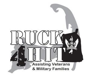 RUCK4HIT ASSISTING VETERANS & MILITARY FAMILIES HEROES IN TRANSITION, INC. trademark