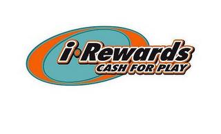 I REWARDS CASH FOR PLAY trademark