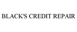 BLACK'S CREDIT REPAIR trademark