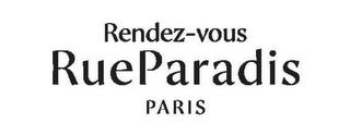 RENDEZ-VOUS RUEPARADIS PARIS trademark