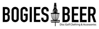 BOGIES BEER DISC GOLF CLOTHING & ACCESSORIESRIES trademark