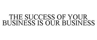 THE SUCCESS OF YOUR BUSINESS IS OUR BUSINESS trademark