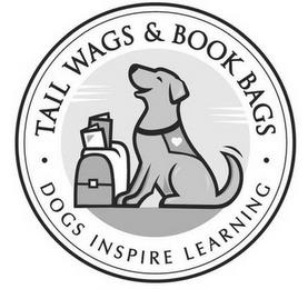 TAIL WAGS & BOOK BAGS DOGS INSPIRE LEARNINGING trademark