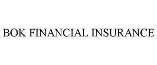 BOK FINANCIAL INSURANCE trademark