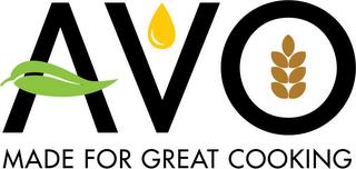 AVO MADE FOR GREAT COOKING trademark