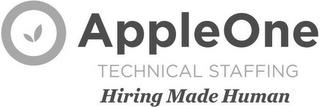 APPLEONE TECHNICAL STAFFING HIRING MADEHUMAN trademark