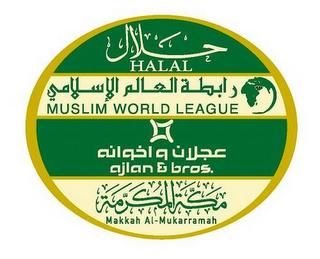 HALAL, MUSLIM WORLD LEAGUE, AJLAN & BROS MAKKAH AL-MUKARRAMAH trademark