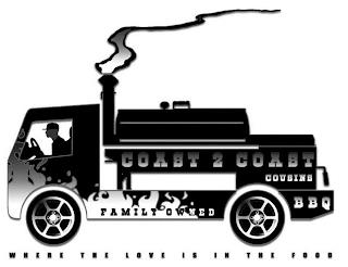 COAST 2 COAST COUSINS BBQ FAMILY OWNED WHERE THE LOVE IS IN THE FOOD trademark