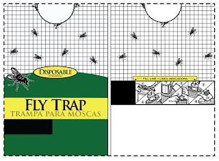 DISPOSABLE DESECHABLE FLY TRAP TRAMPA PARA MOSCAS FILL LINE LINEA INDICADORA 1 2 3 4 7 8 trademark