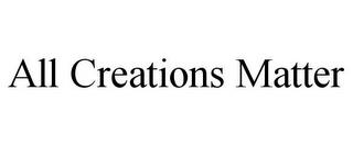 ALL CREATIONS MATTER trademark