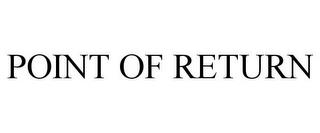 POINT OF RETURN trademark