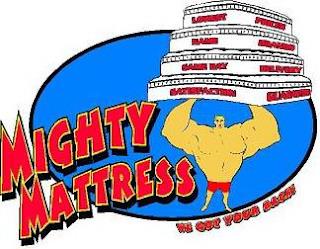 MIGHTY MATTRESS WE GOT YOUR BACK LOWEST PRICES NAME BRANDS SAME DAY DELIVERY SATISFACTION GUARANTEED trademark